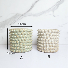 Load image into Gallery viewer, The Leaferie Kyllo spike ceramic flowerpot.