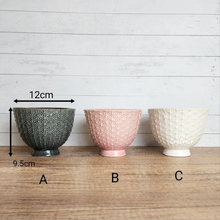 Load image into Gallery viewer, The Leaferie Faerie Flowerpot. 3 colours black , pink and white ceramic pot