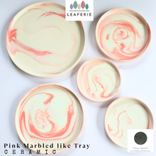 Load image into Gallery viewer, Pink Marbled Ceramic Trays (6sizes)