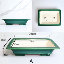 Load image into Gallery viewer, The Leaferie Bonsai Tally Series 4 . Rectangular ceramic material 3 designs. Pot A