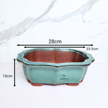 Load image into Gallery viewer, The Leaferie Bonsai flowerpot Series 70 . 2 colours blue and green ceramic material