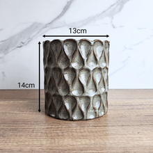 Load image into Gallery viewer, The Leaferie Rania tall grey pot. ceramic material