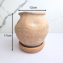 Load image into Gallery viewer, The Leaferie Yun Terracotta pot with tray