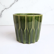 Load image into Gallery viewer, The Leaferie edda green ceramic pot.