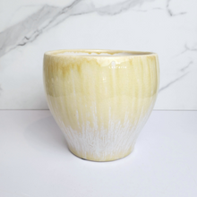 Load image into Gallery viewer, The Leaferie Nurmi yellow ceramic pot