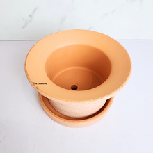 Load image into Gallery viewer, The Leaferie Yen terracotta pot with tray