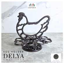 Load image into Gallery viewer, Delya cast iron egg holder. asble to hole 8 eggs. the leaferie brand