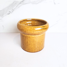 Load image into Gallery viewer, The Leaferie Greta orange flowerpot. ceramic material