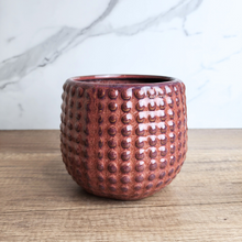 Load image into Gallery viewer, THe Leaferie Marika red studded flowerpot. ceramic material