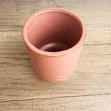 Load image into Gallery viewer, The Leaferie Raiden tall flowerpot. orangey red ceramic pot
