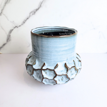 Load image into Gallery viewer, The Leaferie Ofelia blue ceramic pot with legs