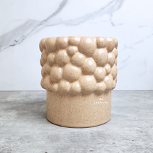 Load image into Gallery viewer, The Leaferie Kokko pot. 2 colours ceramic pot. beige and chocolate colour A
