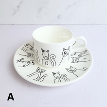 Load image into Gallery viewer, the Leaferie olivier series 5 . coffee cup and mug cat motif
