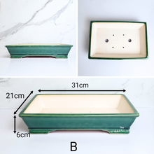 Load image into Gallery viewer, The Leaferie Bonsai Tally Series 4 . Rectangular ceramic material 3 designs. Pot B