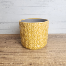 Load image into Gallery viewer, The Leaferie Timothia Yellow flowerpot. Ceramic material