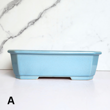 Load image into Gallery viewer, The Leaferie Rectangular bonsai pot. 2 colours ceramic material