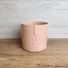 Load image into Gallery viewer, The Leaferie Pink face flowerpot. ceramic