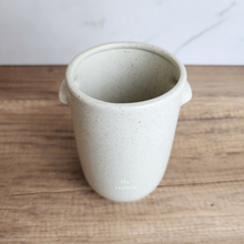 Load image into Gallery viewer, The Leaferie Saoirse white tall pot. ceramic material