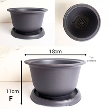 Load image into Gallery viewer, Plastic Bonsai Pots (11 Designs) With Trays