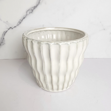 Load image into Gallery viewer, The Leaferie Quin White ceramic pot