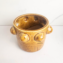 Load image into Gallery viewer, The Leaferie Glover yellow small ceramic flowerpot