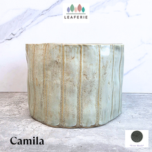 Load image into Gallery viewer, The Leaferie Camila shallow flowerpot . ceramic material.