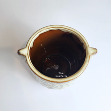 Load image into Gallery viewer, The Leaferie Amal pot. ceramic planter. top view