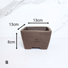Load image into Gallery viewer, The Leaferie Reimi bonsai pot series 3 square zisha pot