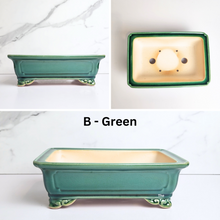 Load image into Gallery viewer, The Leaferie Bonsai Tally Series 5 . rectangular bonsai pot..2 colours. ceramic material .Colour B