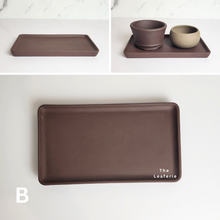 Load image into Gallery viewer, The Leaferie Rectangular tray for bonsai pot. 3 colours . Front view of B