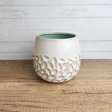 Load image into Gallery viewer, The Leaferie Amalia Plant pot. ceramic white flowerpot.
