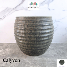 Load image into Gallery viewer, The Leaferie Calyven ceramic pot. dark colour