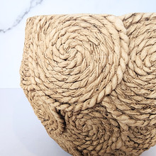 Load image into Gallery viewer, The Leaferie Parker cement pot with rattan rope.