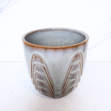 Load image into Gallery viewer, The Leaferie Elysian blue wavy flowerpot. ceramic material
