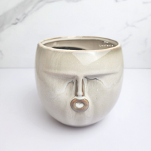 Load image into Gallery viewer, The Leaferie Palmer face flowerpot. ceramic material