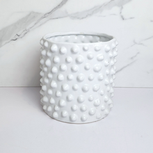 Load image into Gallery viewer, The Leaferie Ostaria white spike flowerpot. ceramic material