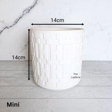 Load image into Gallery viewer, The Leaferie Baudin White ceramic pot. 2 sizes
