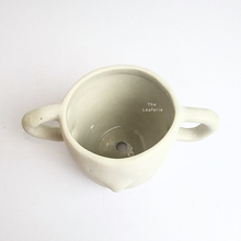 Load image into Gallery viewer, The Leaferie Handmade Prince flowerpot with ear. ceramic material