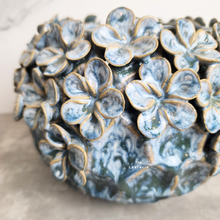 Load image into Gallery viewer, The Leaferie Ariel blue flower petal pot. ceramic material