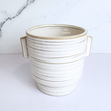 Load image into Gallery viewer, The Leaferie Iwan white ceramic pot