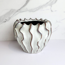 Load image into Gallery viewer, The Leaferie Pia planter . ceramic pot with drainage hole. front view