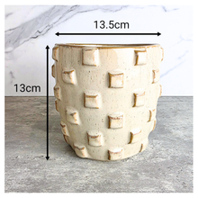 Load image into Gallery viewer, The Leaferie Enzo flowerpot. ceramic beige pot