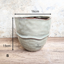 Load image into Gallery viewer, The Leaferie Zane Flowerpot. 3 sizes grey ceramic pot