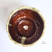 Load image into Gallery viewer, The Leaferie Kolden Shallow pot. ceramic material and beige colour.