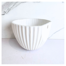 Load image into Gallery viewer, Niva Wall Hanging white ceramic Pot 'LEAFERIE' branding on a marble background
