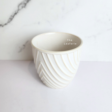 Load image into Gallery viewer, The Leaferie Sofiya white ceramic pot