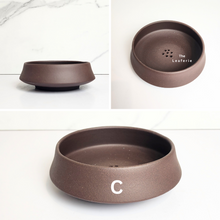 Load image into Gallery viewer, The Leaferie Bonsai pot (Series 41) 3 colour zisha or purple sand material. Design C