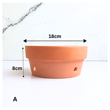 Load image into Gallery viewer, HANNA Terracotta Flowerpots with Holes (Shallow) 4 Sizes