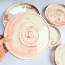 Load image into Gallery viewer, Pink Marbled Ceramic Trays (5 sizes)