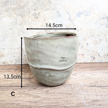 Load image into Gallery viewer, The Leaferie Zane Flowerpot. 3 sizes grey ceramic pot